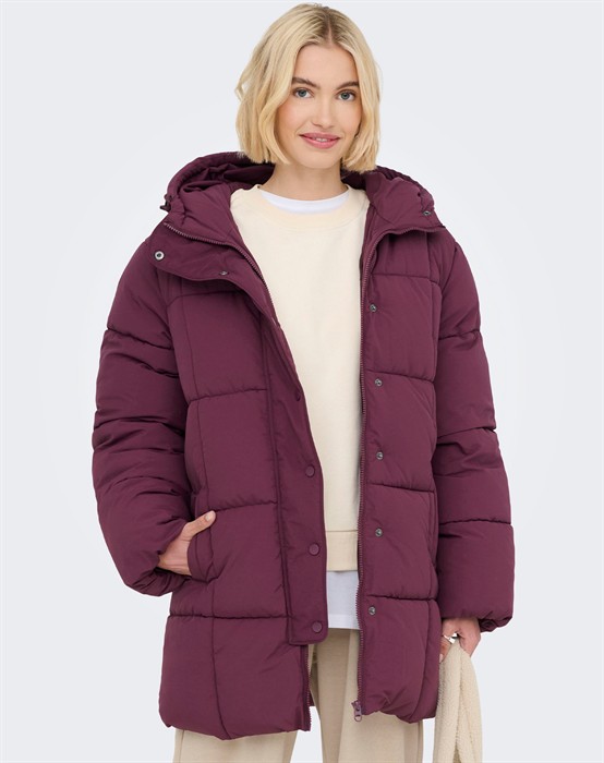 JDYWonder Lang Hood Puffer Jakke